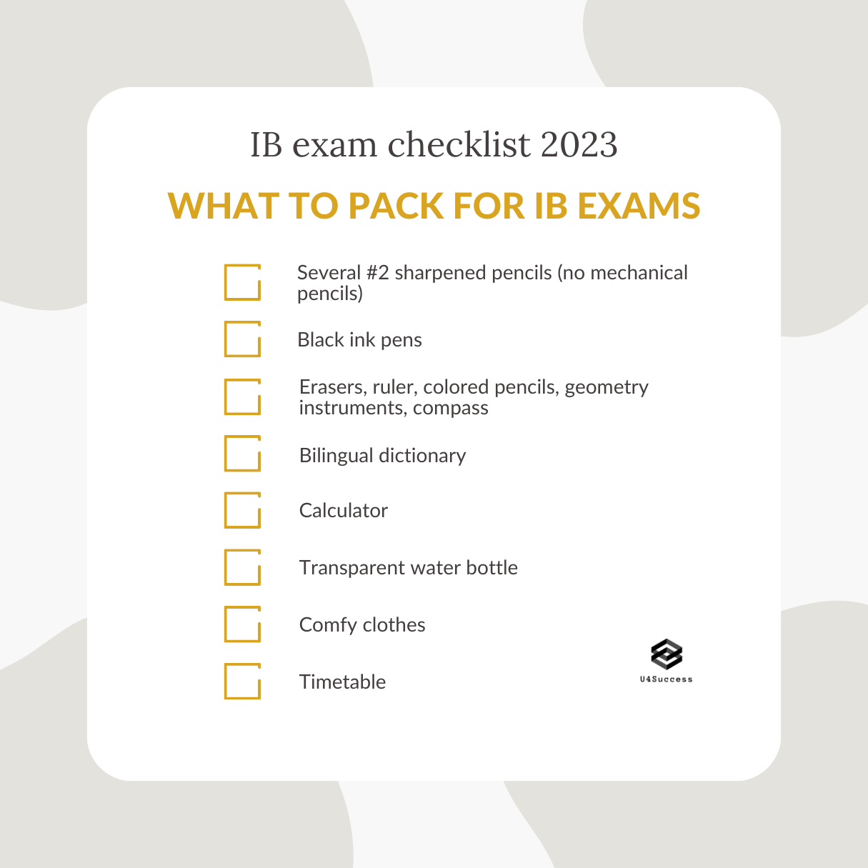 IB exam checklist 2023: what to pack for the IB exams in 2023